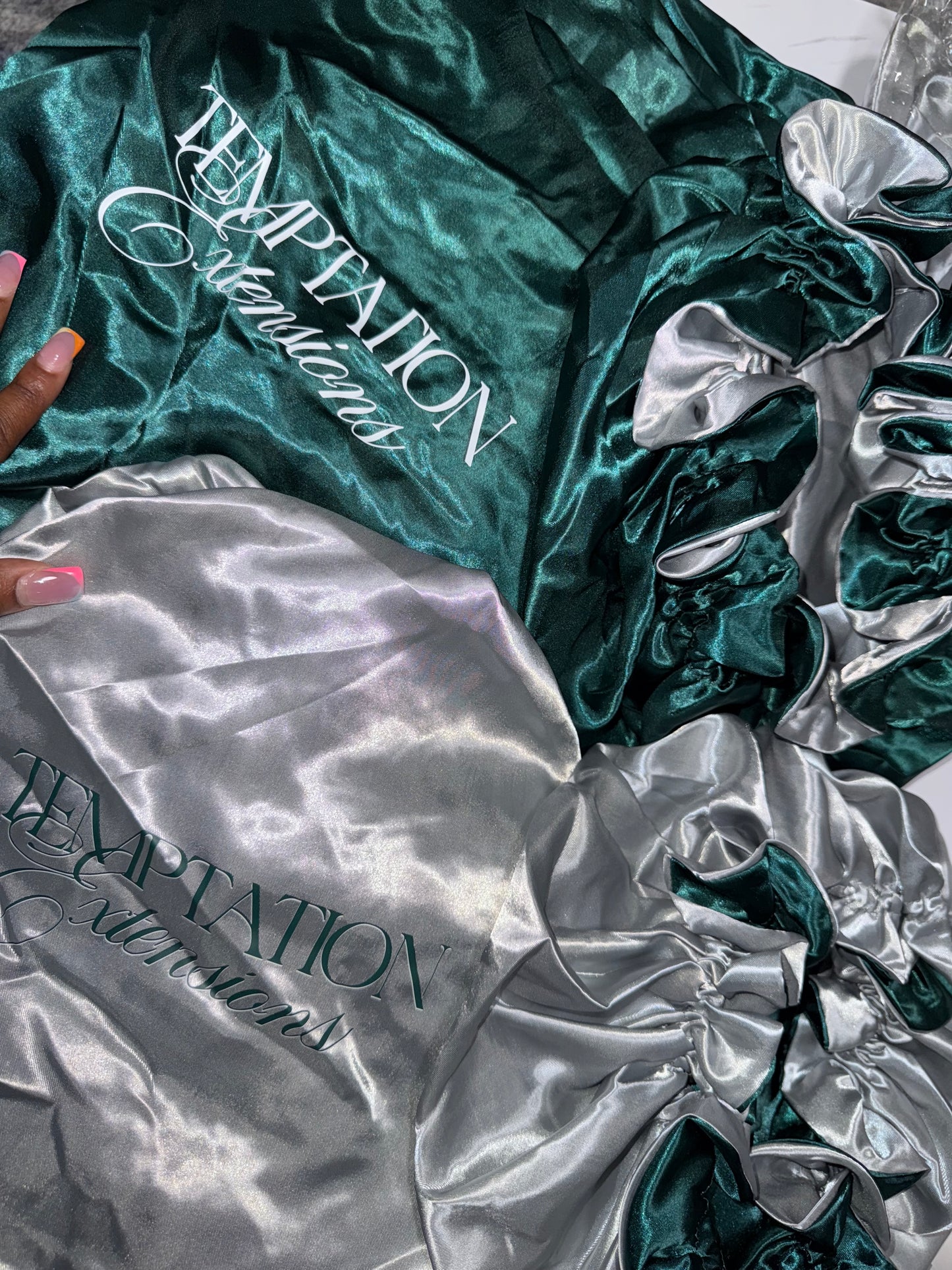 Silk Bonnet W/ Ruffles